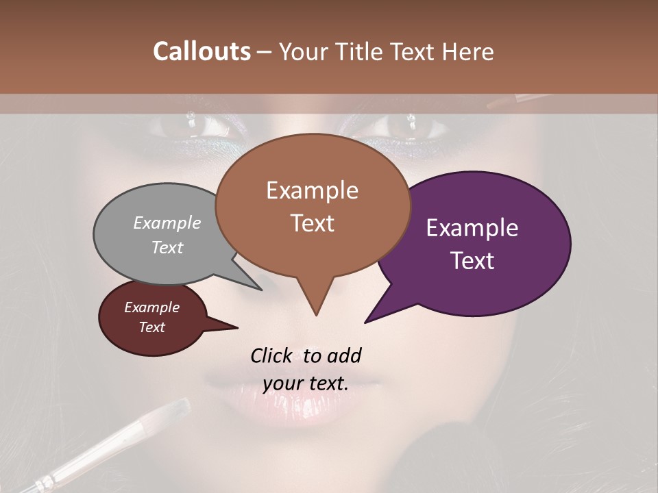 Eyes Studio Shot Female PowerPoint Template