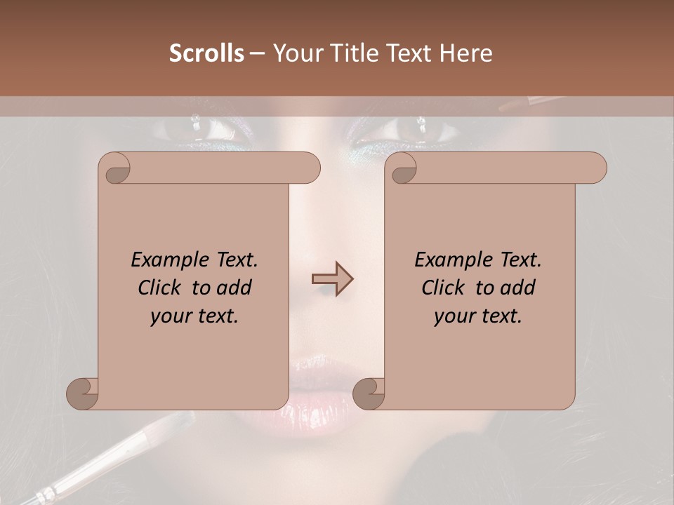 Eyes Studio Shot Female PowerPoint Template