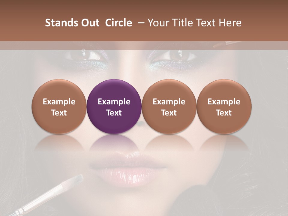Eyes Studio Shot Female PowerPoint Template