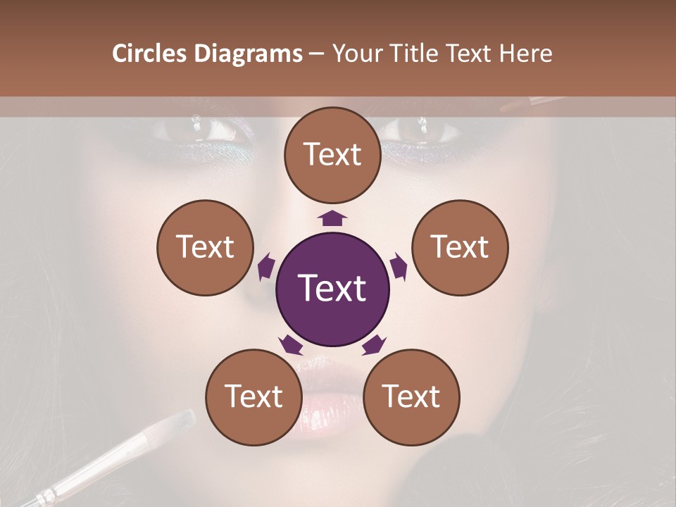 Eyes Studio Shot Female PowerPoint Template