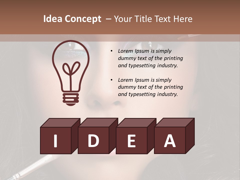 Eyes Studio Shot Female PowerPoint Template