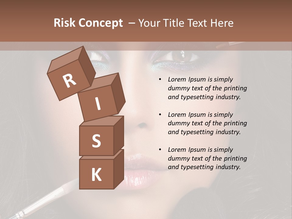 Eyes Studio Shot Female PowerPoint Template