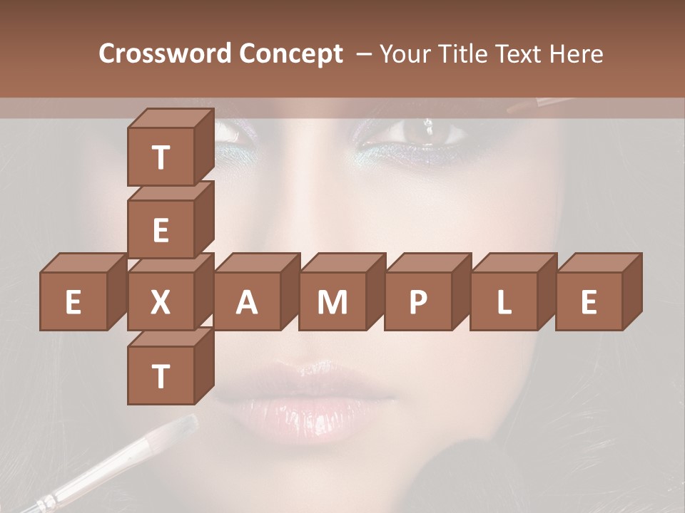 Eyes Studio Shot Female PowerPoint Template