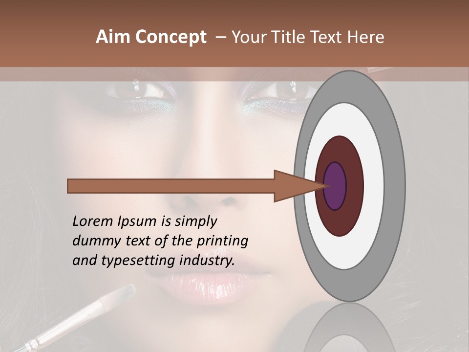 Eyes Studio Shot Female PowerPoint Template