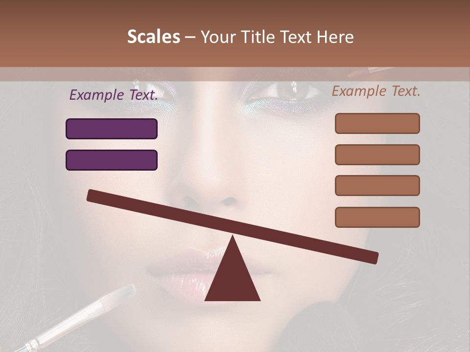 Eyes Studio Shot Female PowerPoint Template