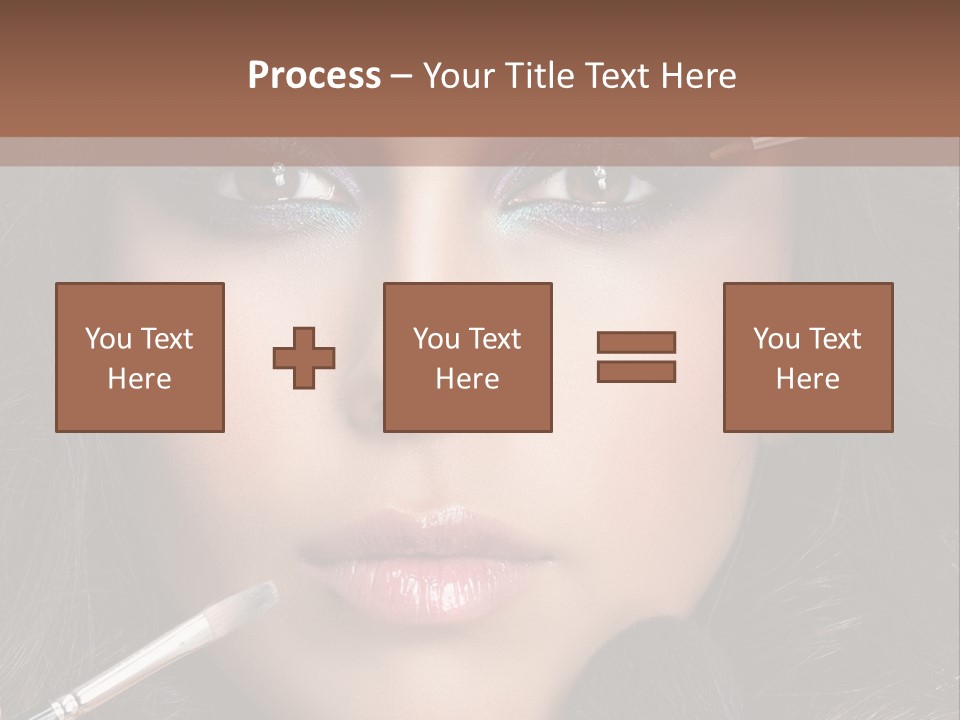 Eyes Studio Shot Female PowerPoint Template