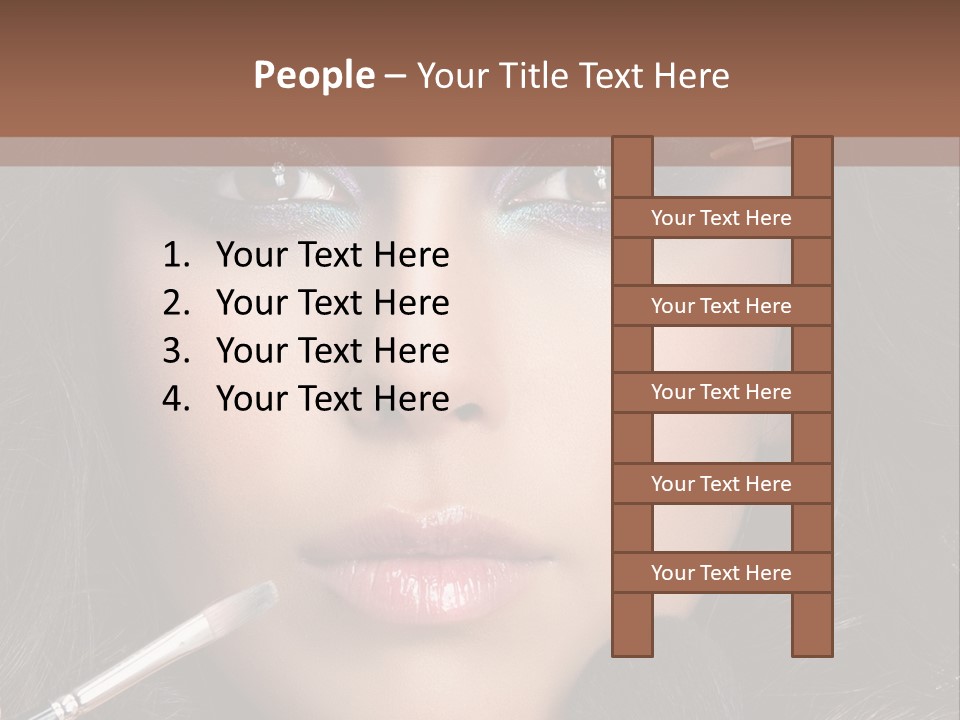 Eyes Studio Shot Female PowerPoint Template