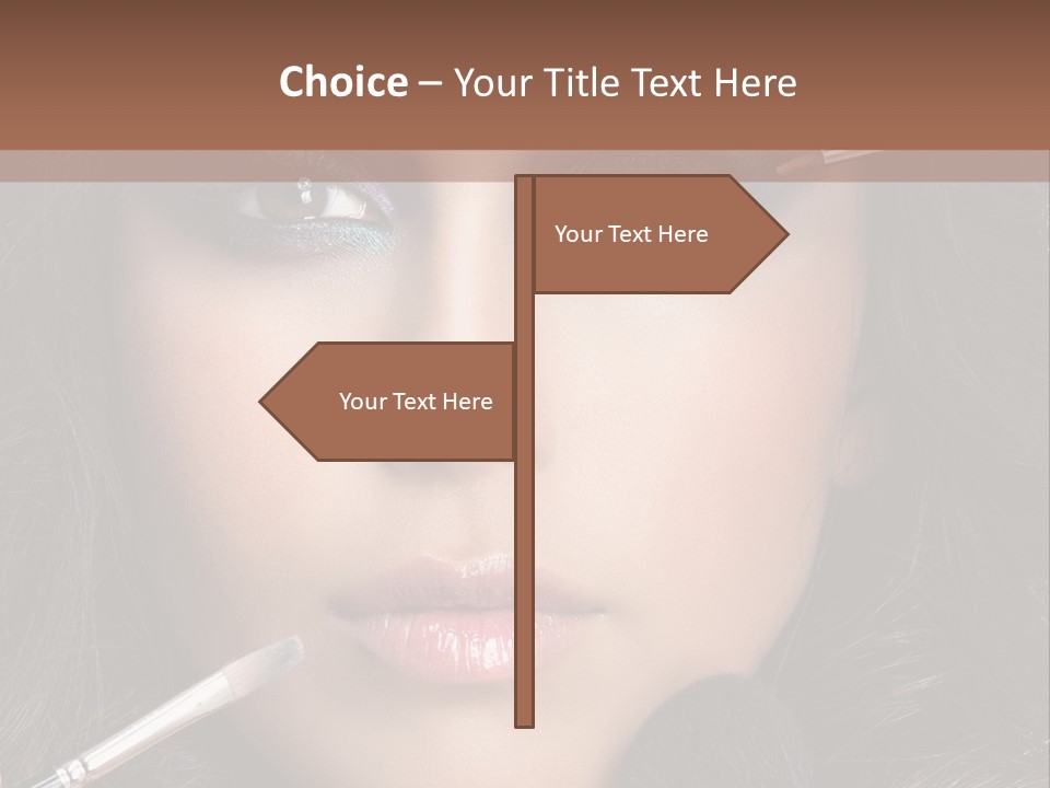 Eyes Studio Shot Female PowerPoint Template