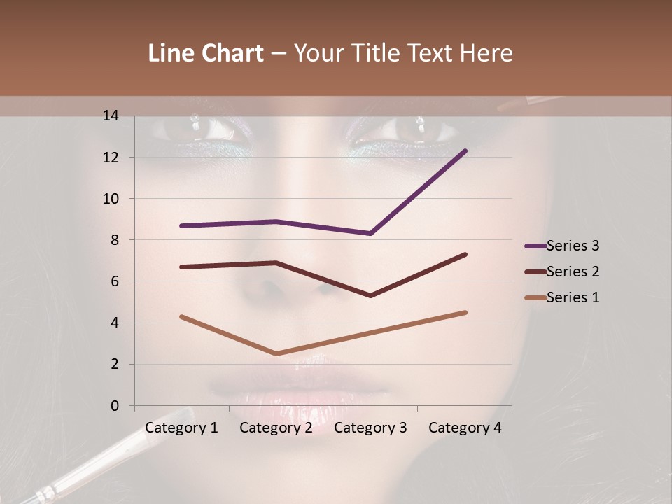 Eyes Studio Shot Female PowerPoint Template