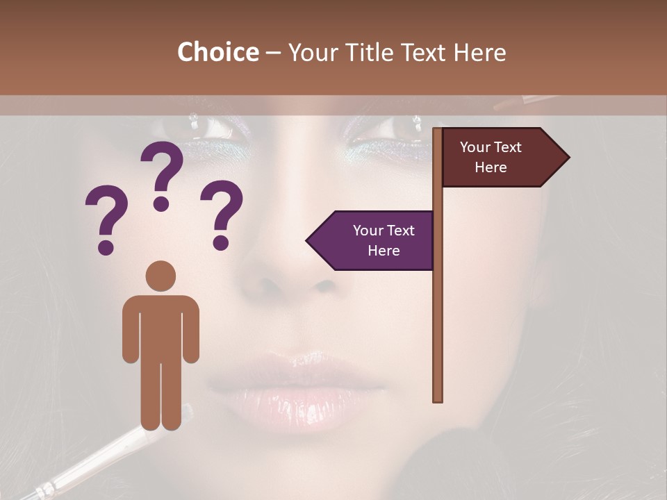 Eyes Studio Shot Female PowerPoint Template