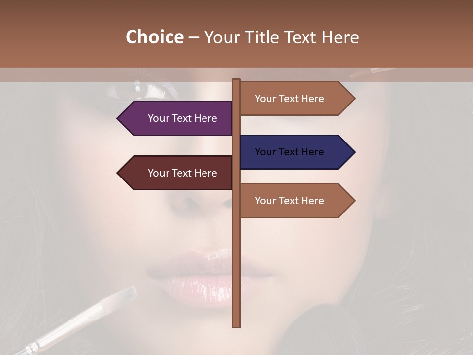 Eyes Studio Shot Female PowerPoint Template