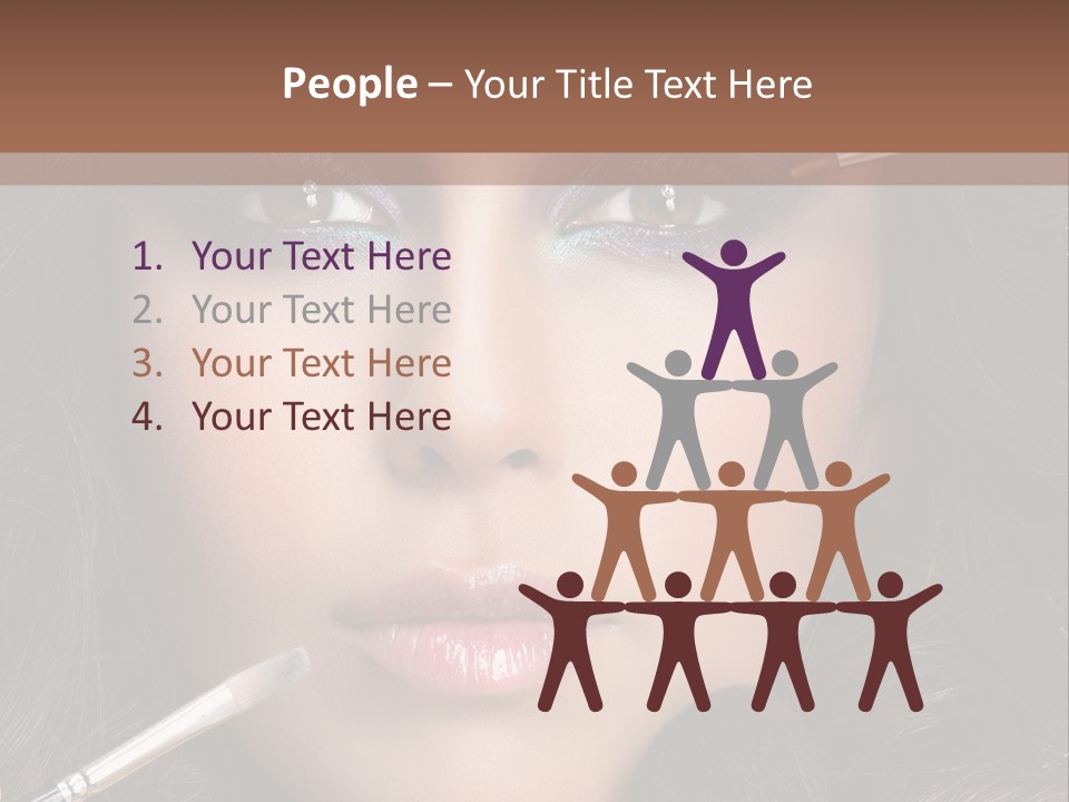 Eyes Studio Shot Female PowerPoint Template