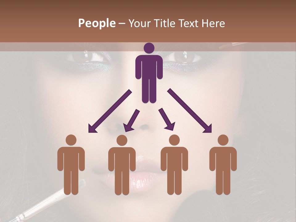 Eyes Studio Shot Female PowerPoint Template