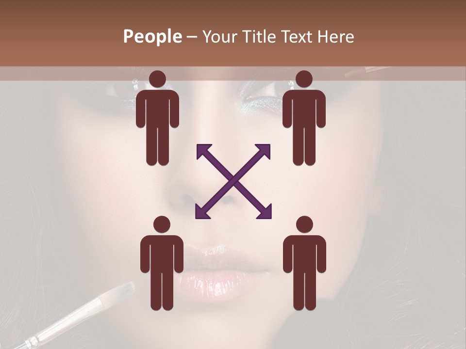 Eyes Studio Shot Female PowerPoint Template