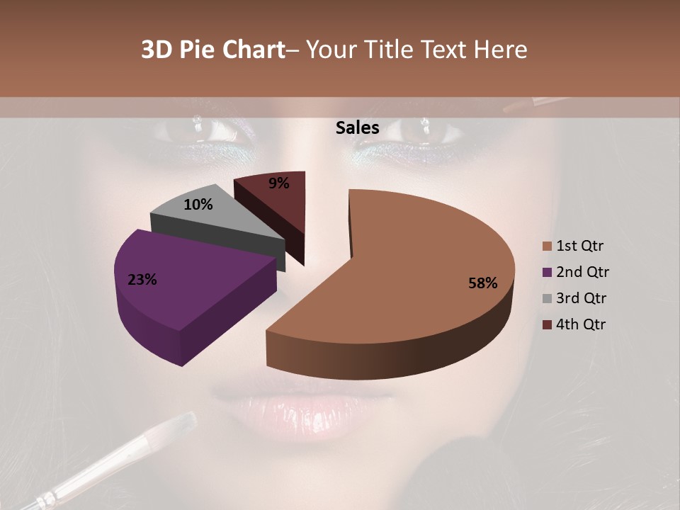Eyes Studio Shot Female PowerPoint Template