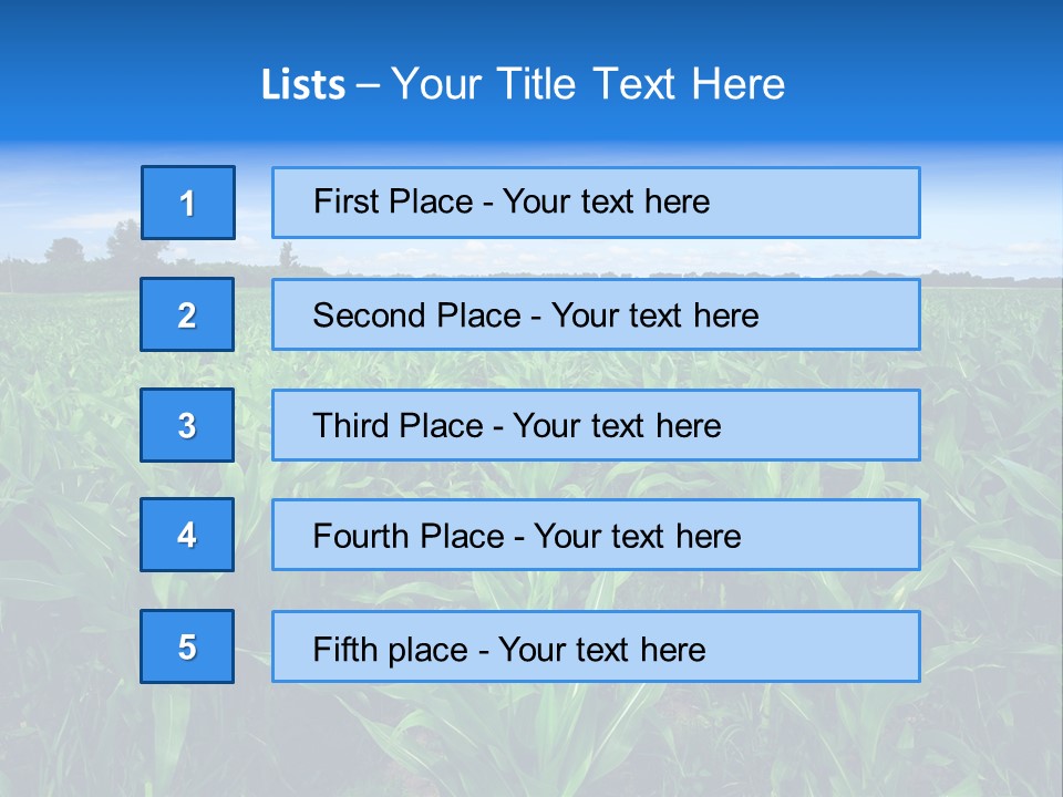 Spring Background Corn PowerPoint Template