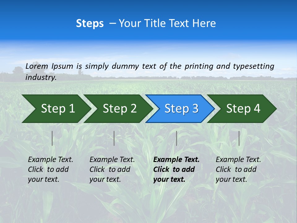 Spring Background Corn PowerPoint Template