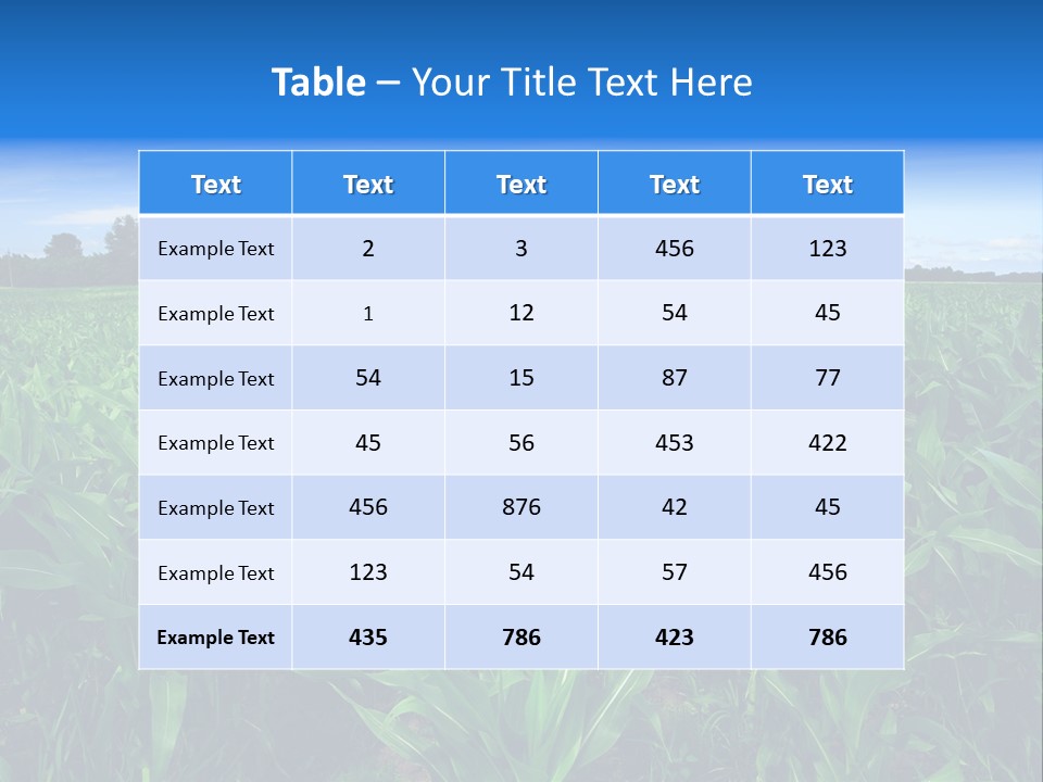 Spring Background Corn PowerPoint Template