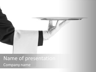 Single Serve Hand PowerPoint Template