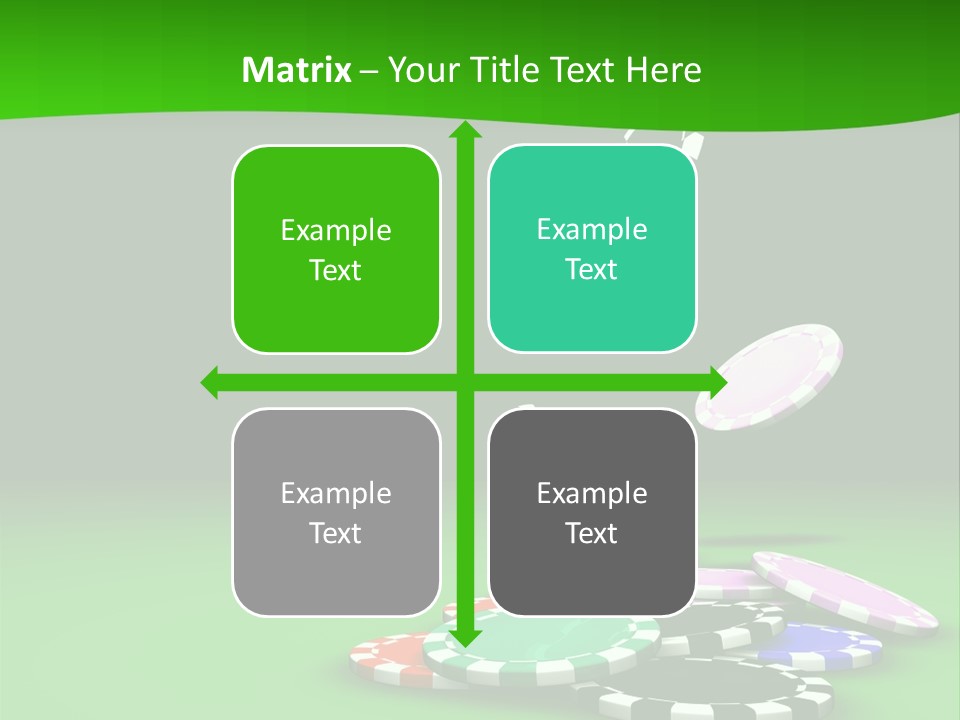 Roulette Blue Fortune PowerPoint Template
