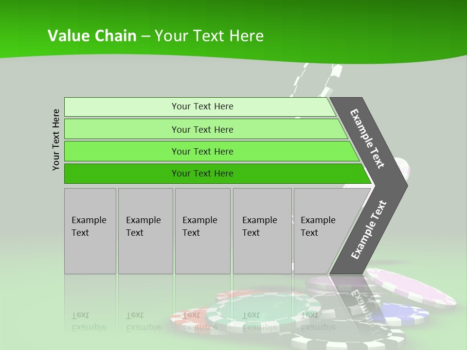 Roulette Blue Fortune PowerPoint Template