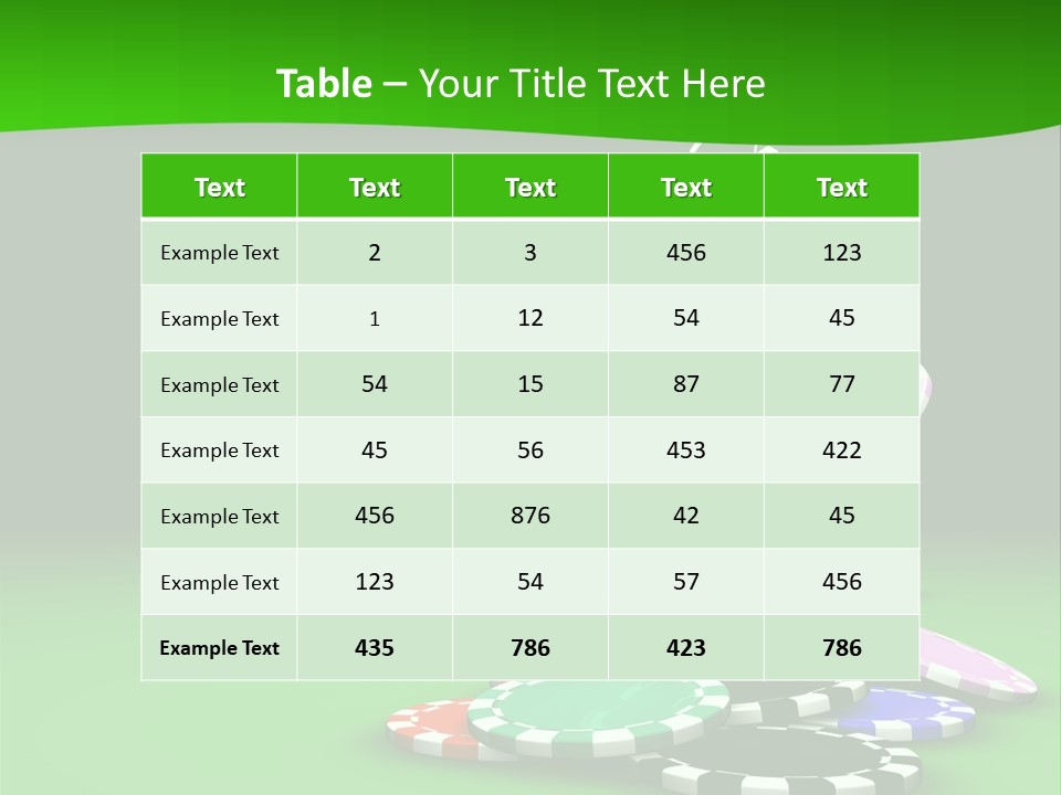 Roulette Blue Fortune PowerPoint Template