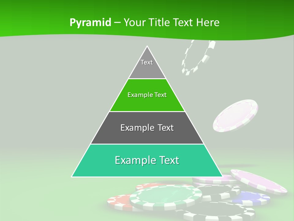 Roulette Blue Fortune PowerPoint Template