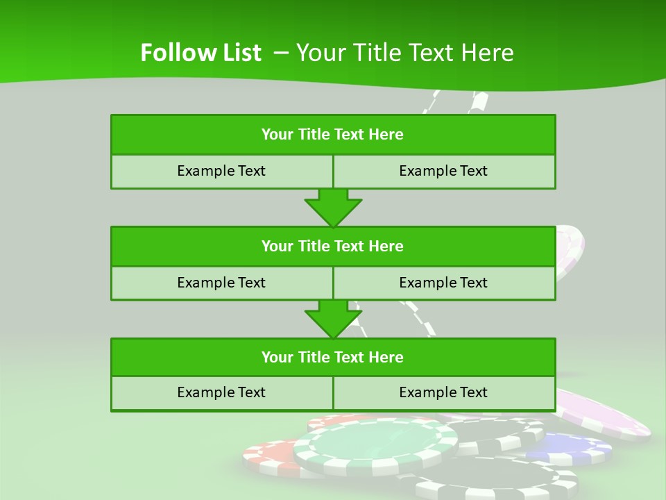 Roulette Blue Fortune PowerPoint Template