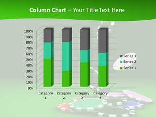 Roulette Blue Fortune PowerPoint Template