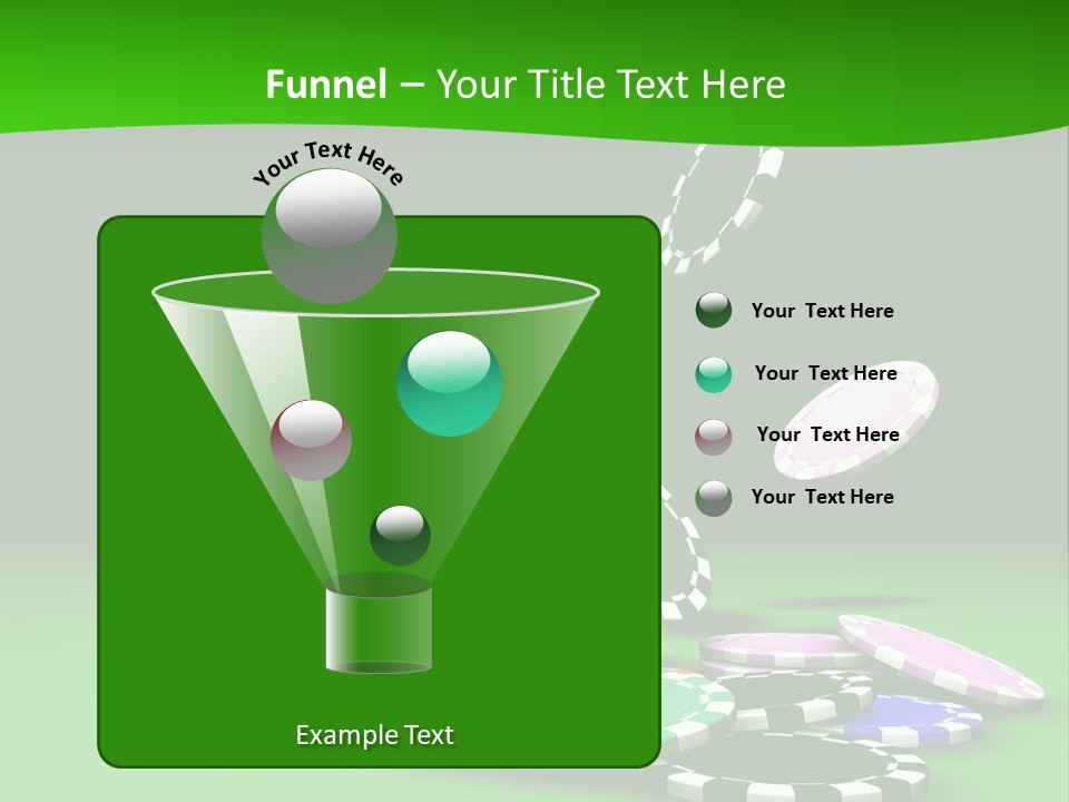 Roulette Blue Fortune PowerPoint Template