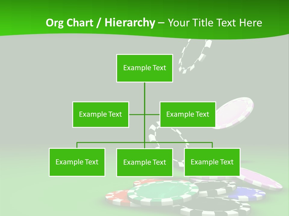 Roulette Blue Fortune PowerPoint Template