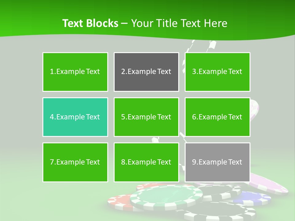 Roulette Blue Fortune PowerPoint Template