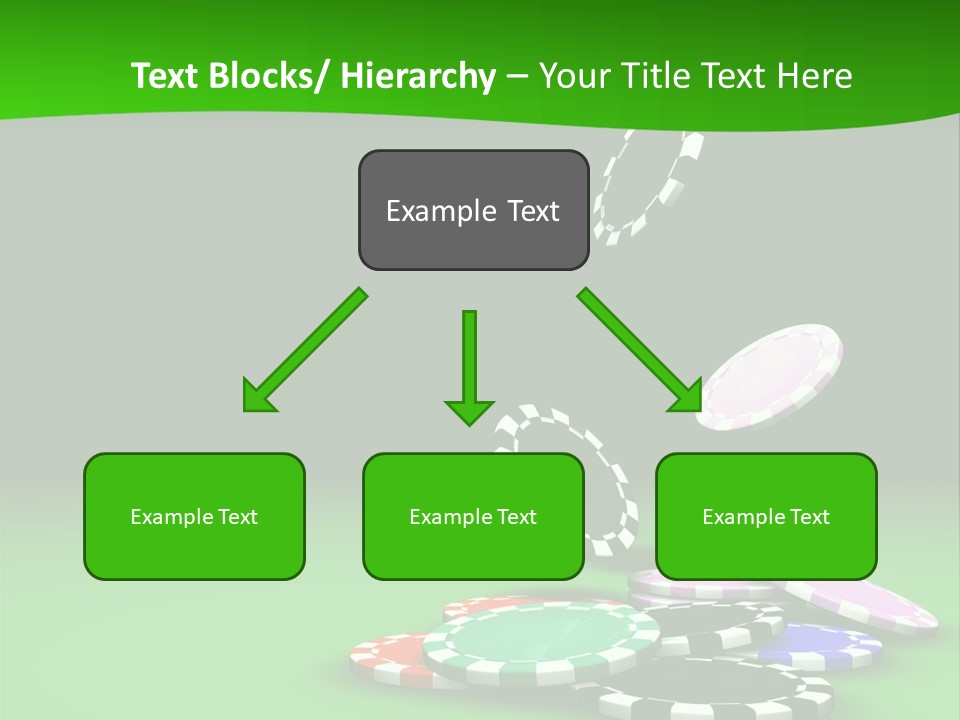 Roulette Blue Fortune PowerPoint Template