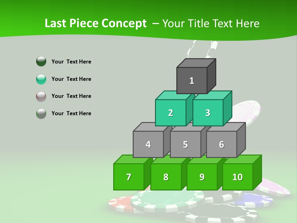 Roulette Blue Fortune PowerPoint Template