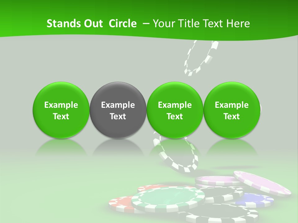 Roulette Blue Fortune PowerPoint Template