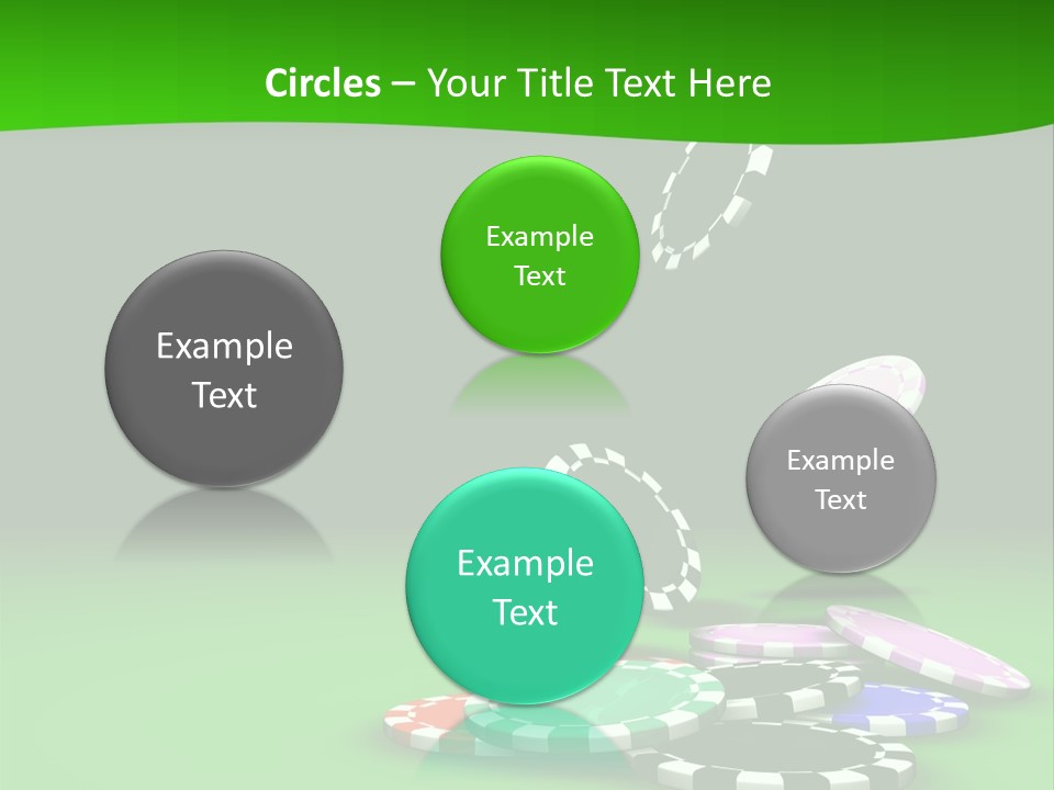 Roulette Blue Fortune PowerPoint Template