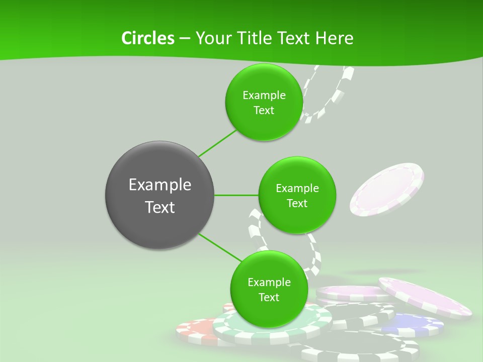 Roulette Blue Fortune PowerPoint Template