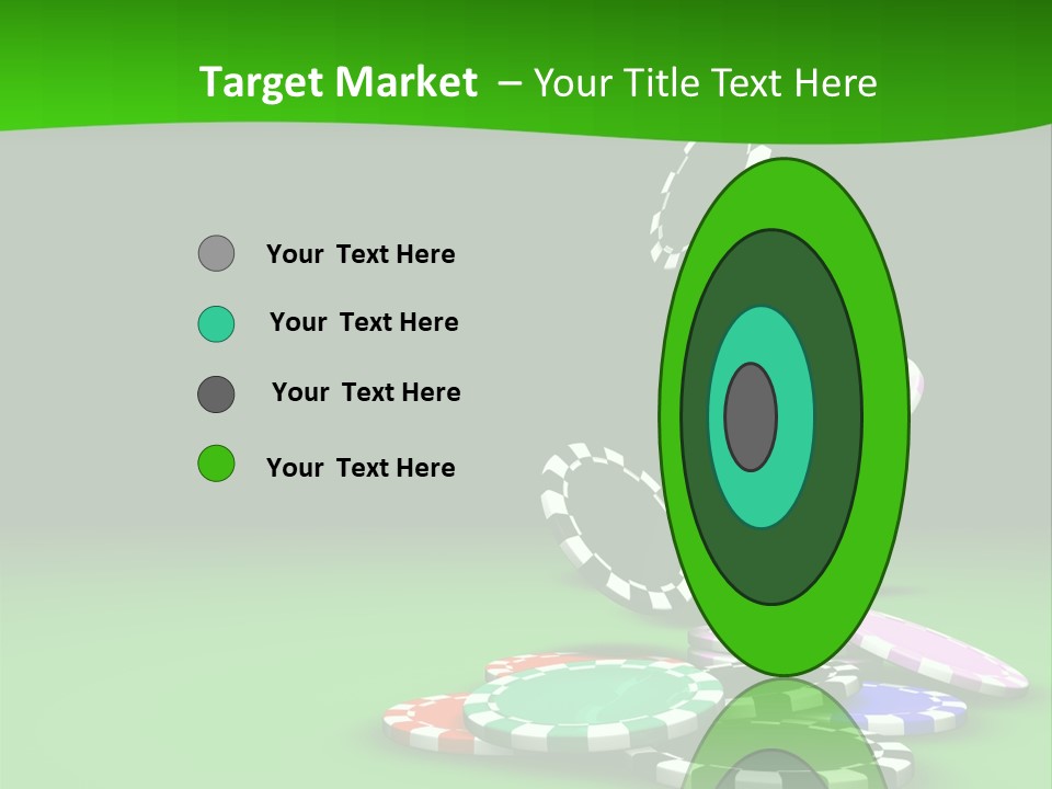 Roulette Blue Fortune PowerPoint Template