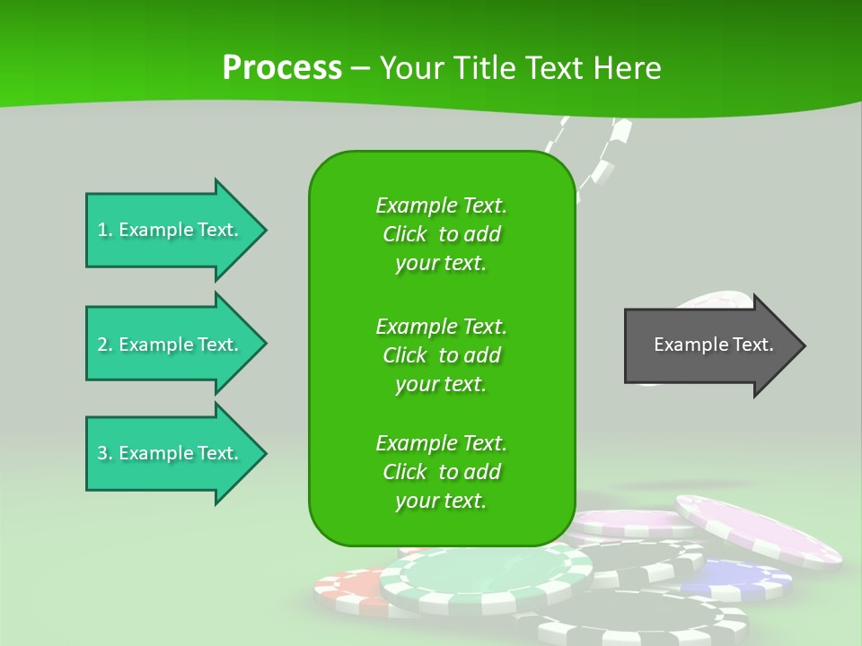 Roulette Blue Fortune PowerPoint Template