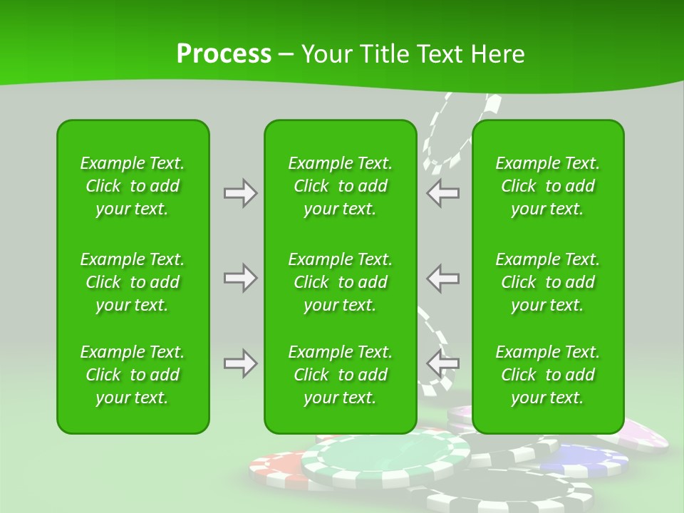 Roulette Blue Fortune PowerPoint Template