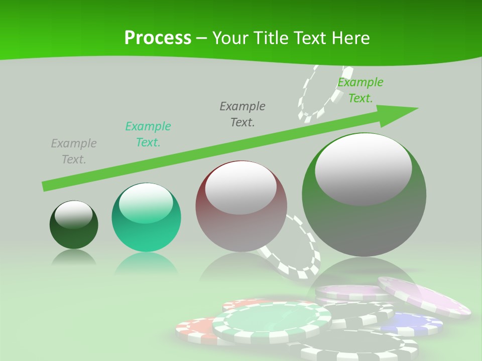 Roulette Blue Fortune PowerPoint Template