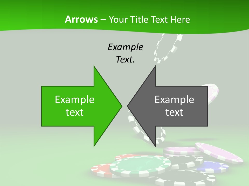 Roulette Blue Fortune PowerPoint Template