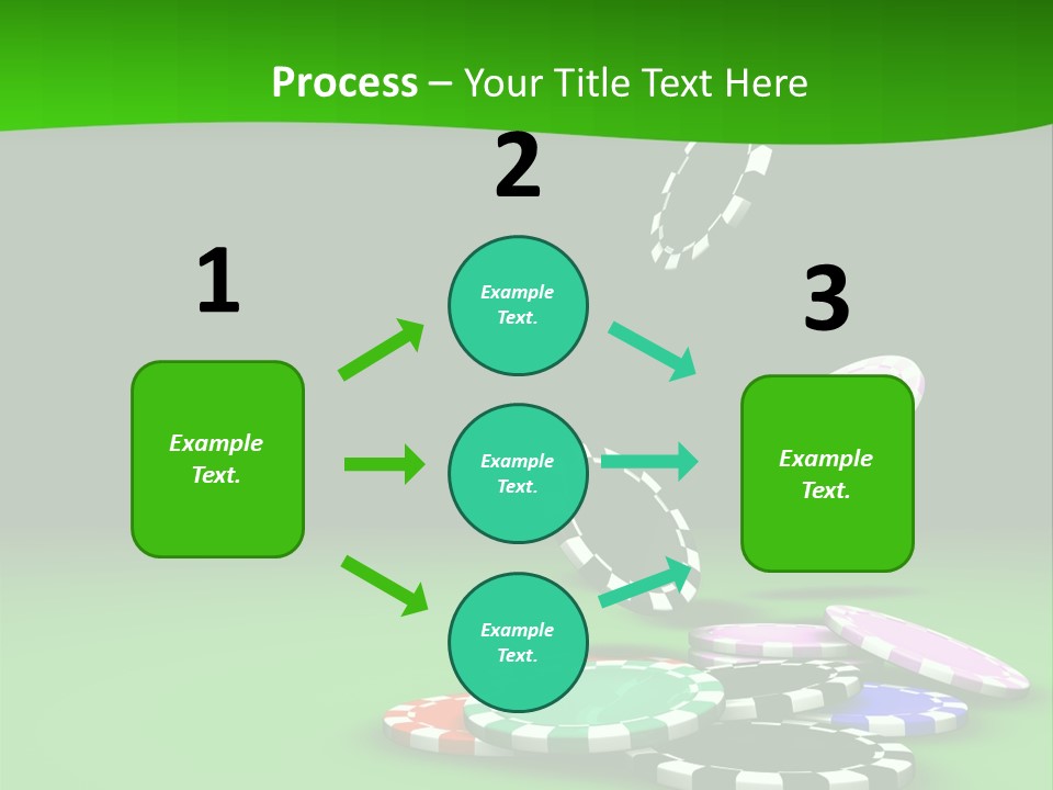 Roulette Blue Fortune PowerPoint Template