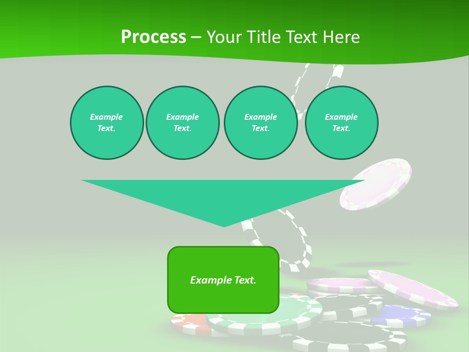 Roulette Blue Fortune PowerPoint Template