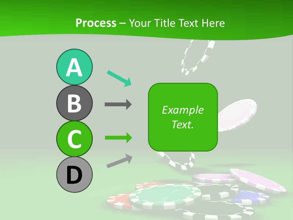 Roulette Blue Fortune PowerPoint Template