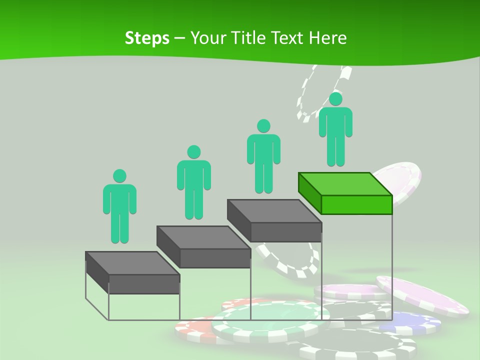 Roulette Blue Fortune PowerPoint Template