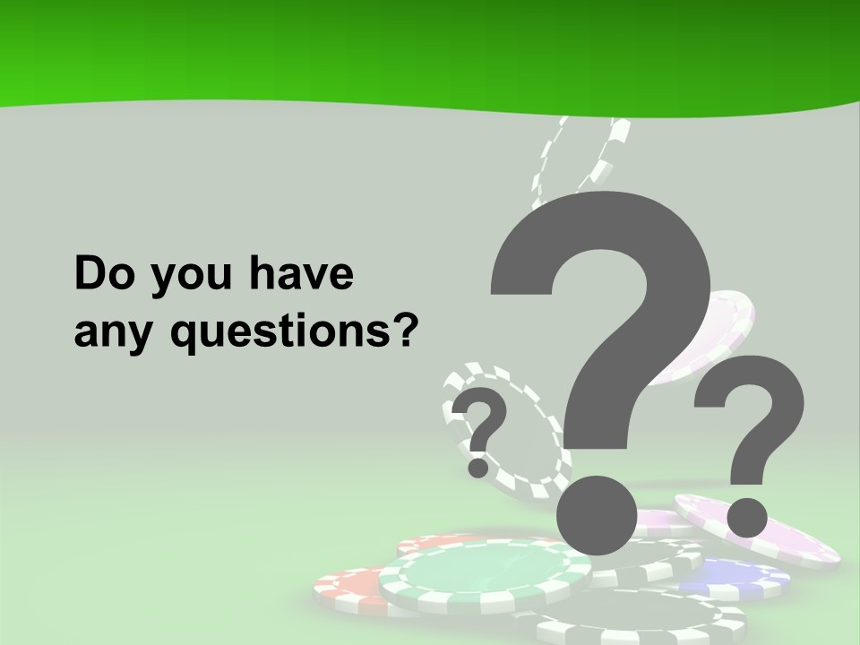 Roulette Blue Fortune PowerPoint Template