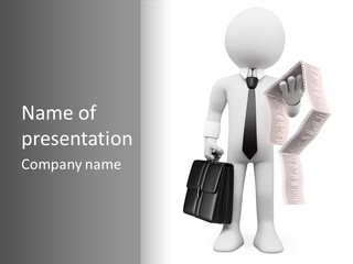 Isolated Person Business PowerPoint Template