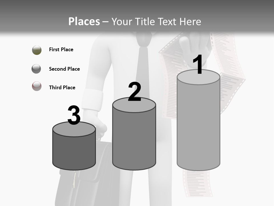 Isolated Person Business PowerPoint Template