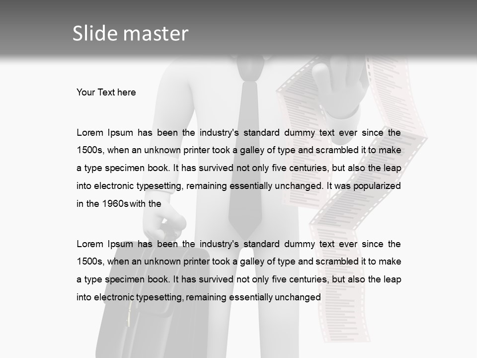 Isolated Person Business PowerPoint Template